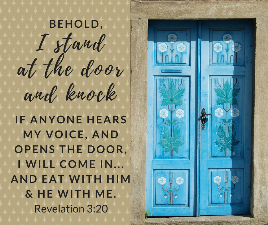 i stand at the door and knock